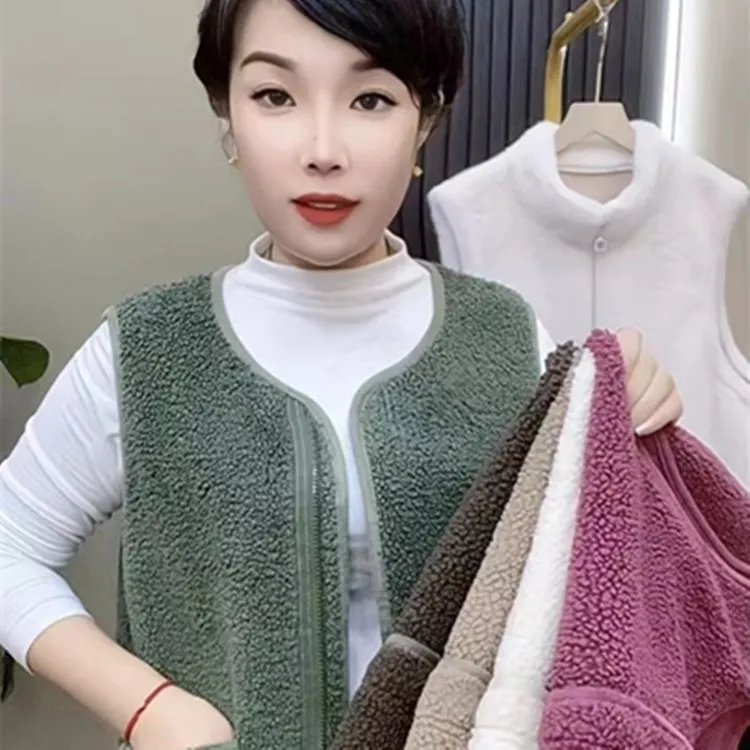 酷飒休闲外套女秋冬新款时尚洋气马甲中老年妈妈小颗粒保暖背心