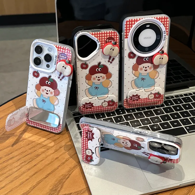 欧克里里苹果帽小狗支架适用苹果17promax手机壳华为oppo小米vivo
