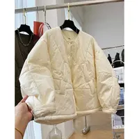 D03816高级感时尚设计圆领短款棉服女秋冬巨好看宽松休闲短款外套