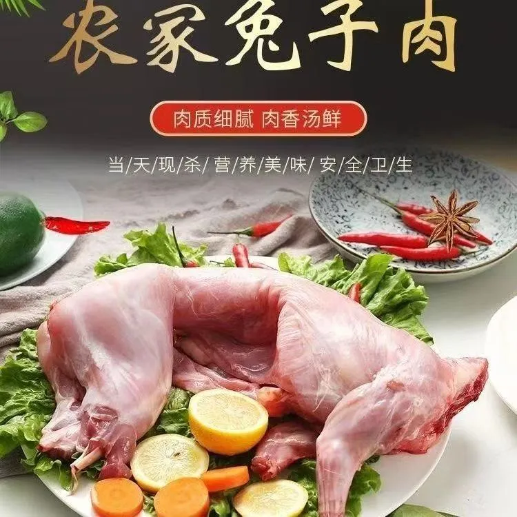 【顺丰包邮】沂蒙山农家散养兔当天现杀去头去皮整只兔肉 到手2只