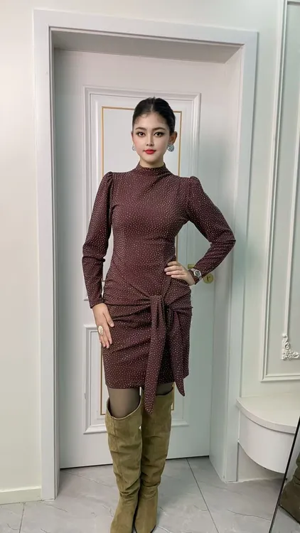 冬季新款连衣裙蝴蝶bogguq12-14