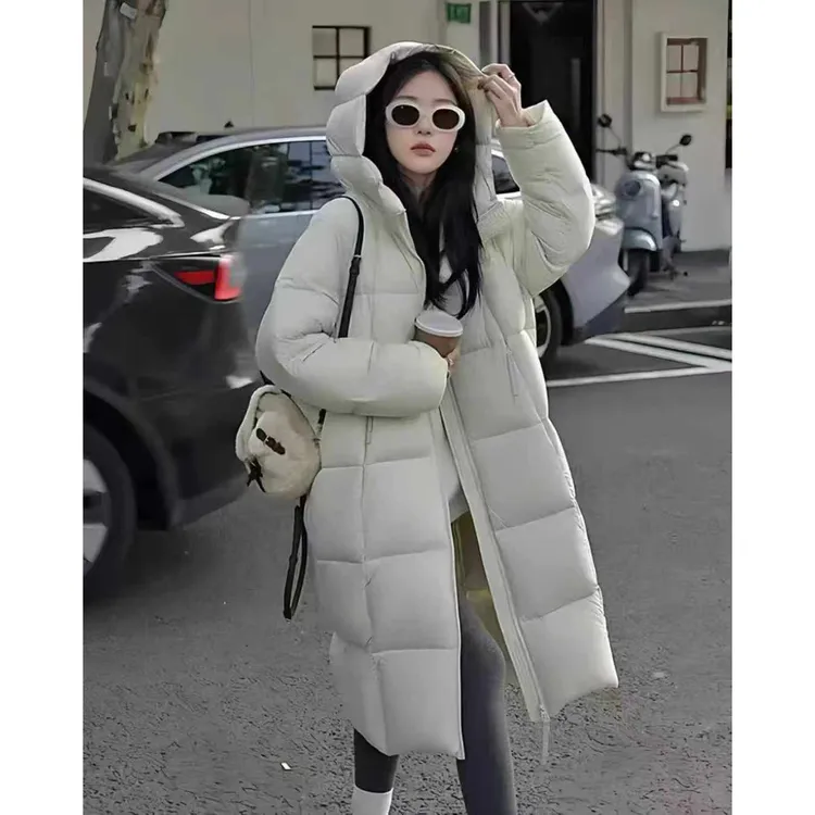 Y新国标白鸭绒韩版羽绒服女中长款2025冬装宽松百搭加厚 862512