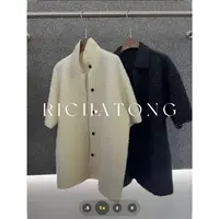 atong/阿彤Rich Atong【】圈圈毛polo领颗粒毛短袖毛衣0915-16