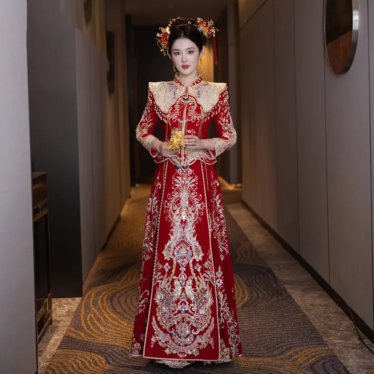 大码秀禾服2025新款胖妹妹200斤新娘礼服新中式嫁衣高级感出阁服