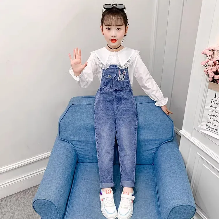 背带裤女童秋装春秋2025新款裤子韩版女孩中大童牛仔裤6-12岁潮款