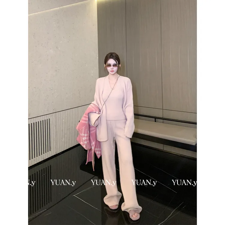 媛媛【柔情月桂】新款辣妹百搭秋季时尚套装女（三件套）#TZ0814