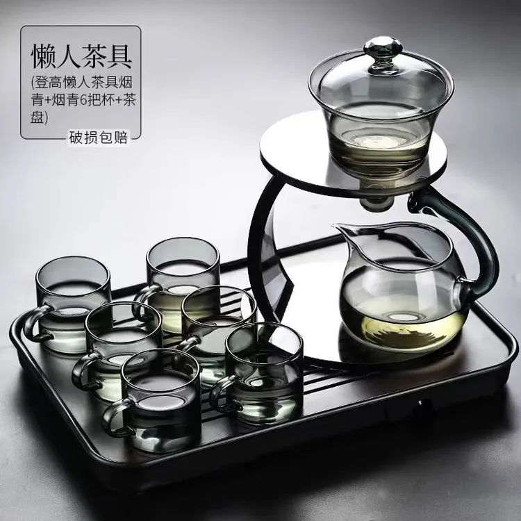 玻璃茶具全磁吸套装2026新款家用高硼硅玻璃茶具懒人自动出水磁吸商品图