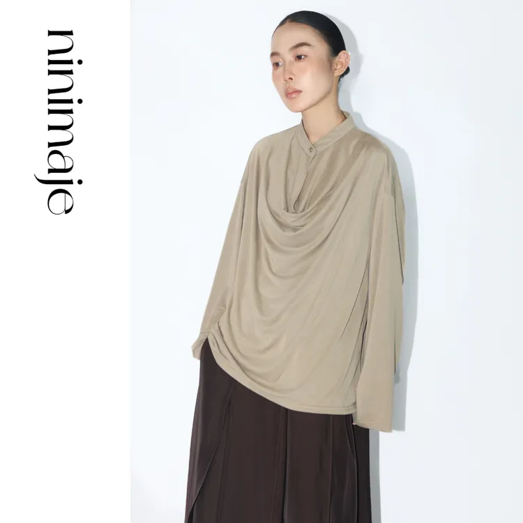 NanBeiBei 不规则层次感荡领衬衫 5725