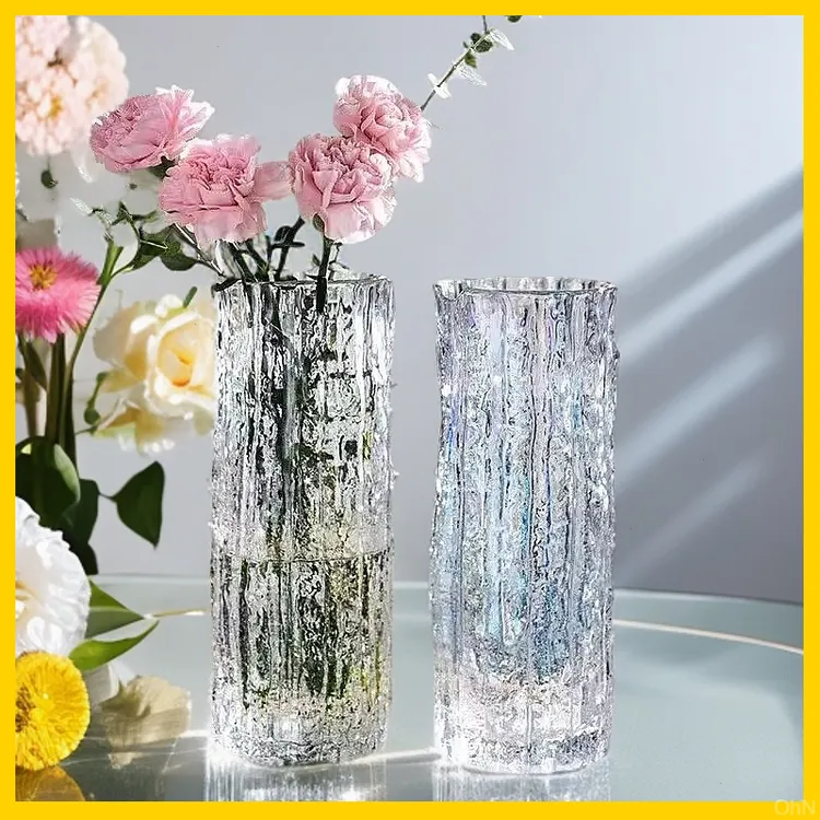 鲜花水培水养专用百合轻奢玻璃高级大号绿植透明花瓶摆件客厅插花