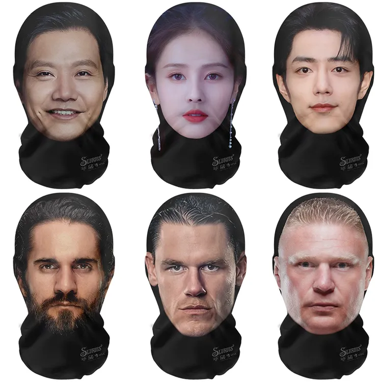 社牛cosplay面罩头套搞笑网纱透视拳王足球篮球明星仿真人脸面具G