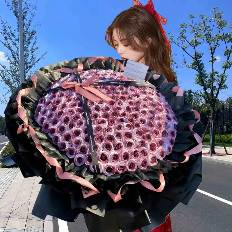 199朵七夕礼物香皂花永生玫瑰214情人节520礼物顺丰包邮送花到家