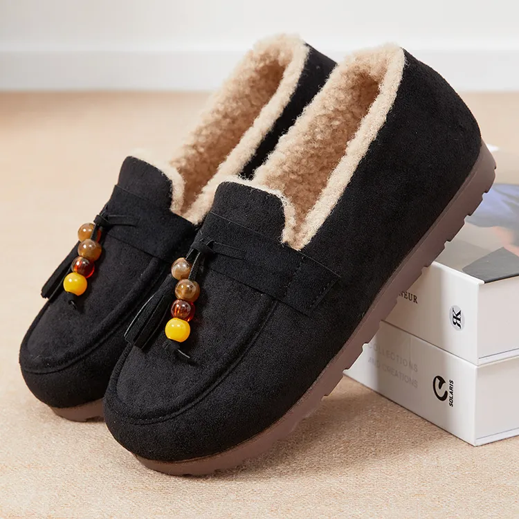 复古软底棉鞋女2025秋新款流苏勃肯鞋平底乐福鞋百搭休闲舒适女鞋