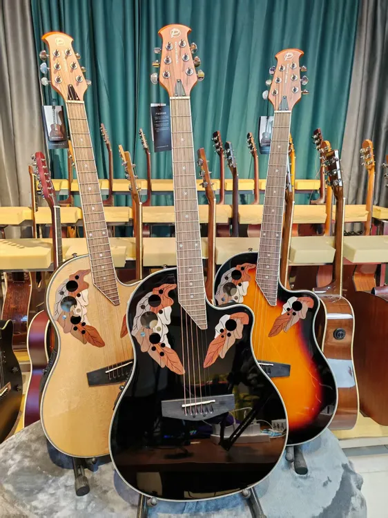 纪念款葡萄孔电箱款专业演奏民谣吉他适合初学者