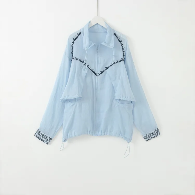 几里与麻 百搭设计感刺绣小众外套 衣长70 胸围134 2032347