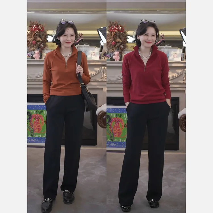 我是摩羯 华绒户外运动衣 休闲半开襟拉链宽松保暖卫衣