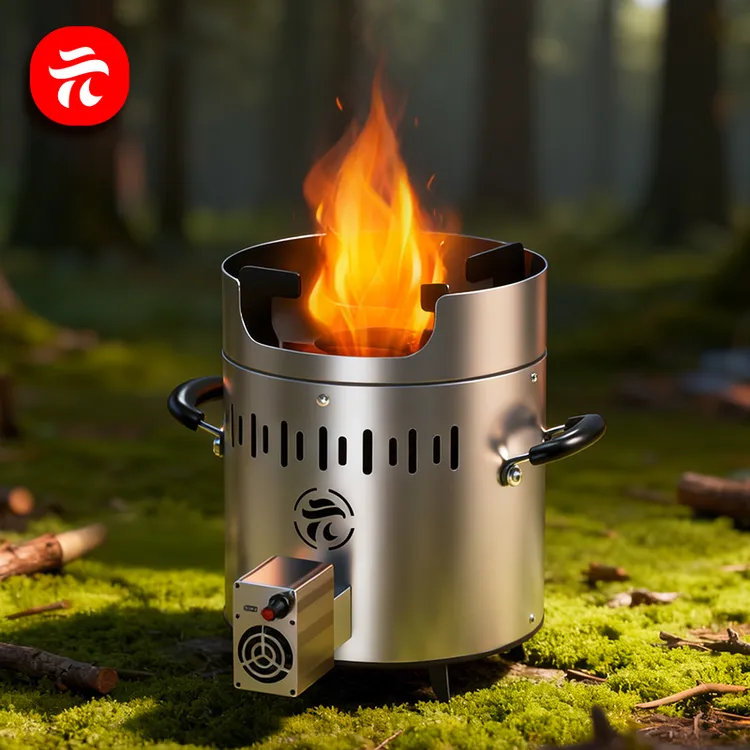 第三代【不锈钢】三层结构无烟猛火户外柴火炉露营气化炉可家用
