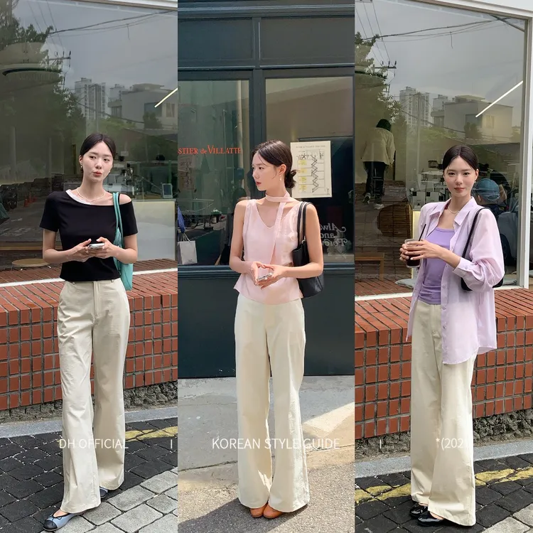 清DH OFFICIAL 大花【直腿计划 pants】百搭显瘦气质抗皱白色微喇裤