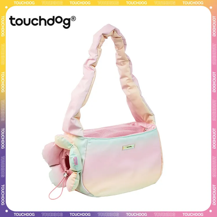 Touchdog它它幻彩猫包狗狗猫咪宠物外出包便携斜挎包轻便高颜值