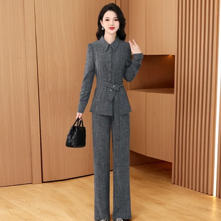 【可蓓儿】休闲流行时尚洋气套装2025春季新款贵夫人修身显瘦妈妈装