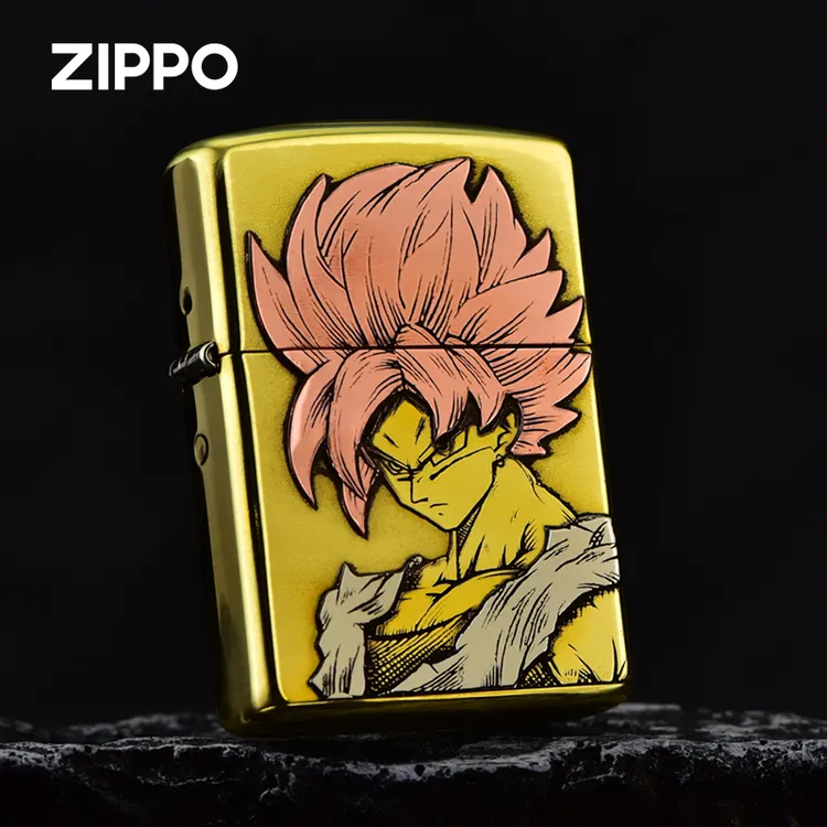 ZIPPO/之宝打火机七龙珠超孙悟空盔甲紫铜镶嵌正版防风送礼男DYJ1