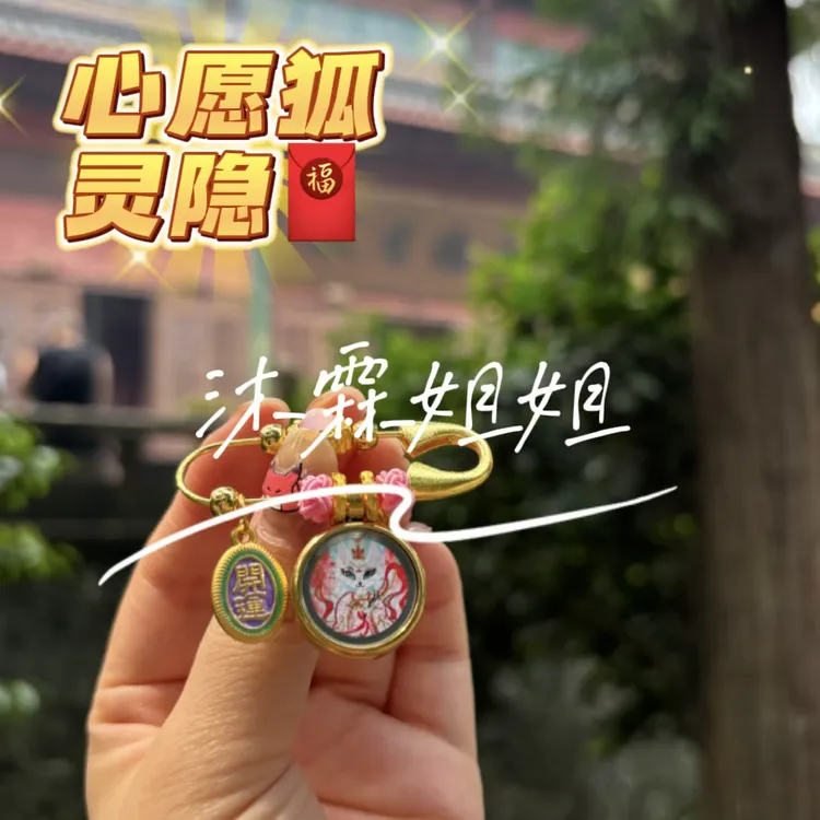 非金属珐琅胸针 开Y心愿狐灵隐胸针（一事一个）