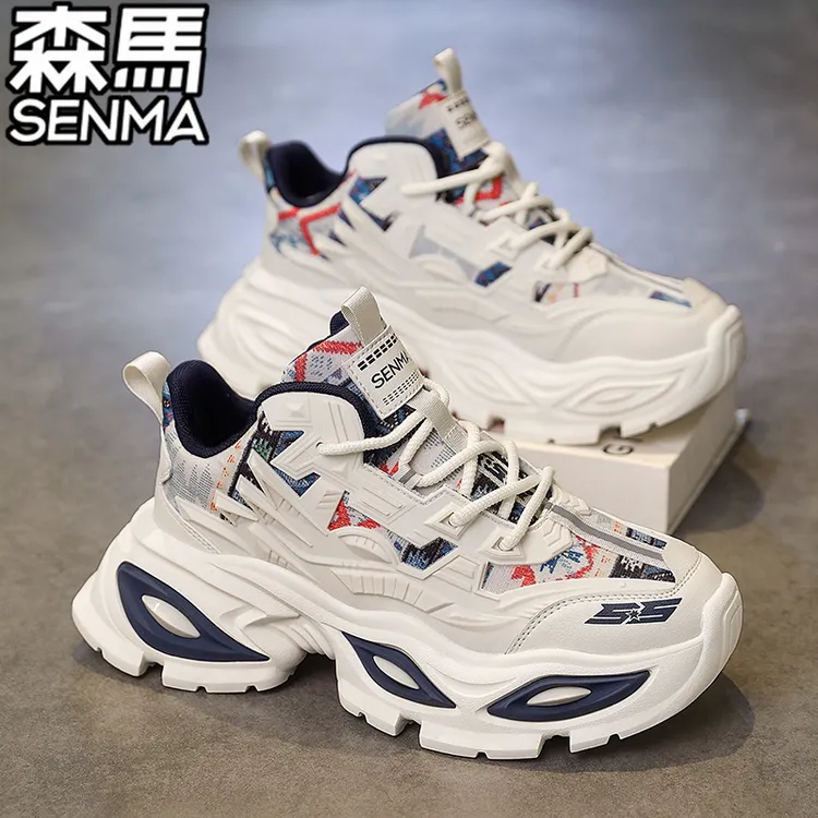 SENMA/森马男鞋2025新款冬季运动休闲防滑厚底百搭增高老爹潮鞋