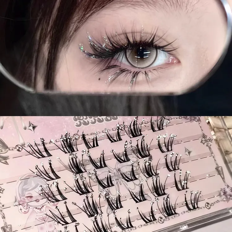 太闪了！仙子眼睫毛亮闪猫耳小恶魔自然狐系音乐节新手