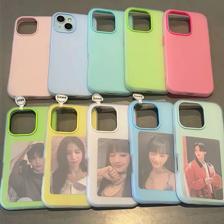 简约肤感纯色适用iPhone16/15promax手机壳果冻二合一14/13软壳12