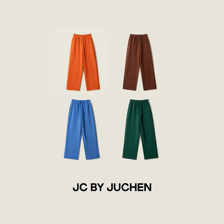 ”旧街区”秋冬加绒解构 保暖磨损直筒卫裤休闲运动裤FW201014-194