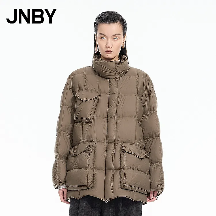【95白鹅绒】JNBY/江南布衣25冬新品羽绒服宽松直筒立领5PBC1250H