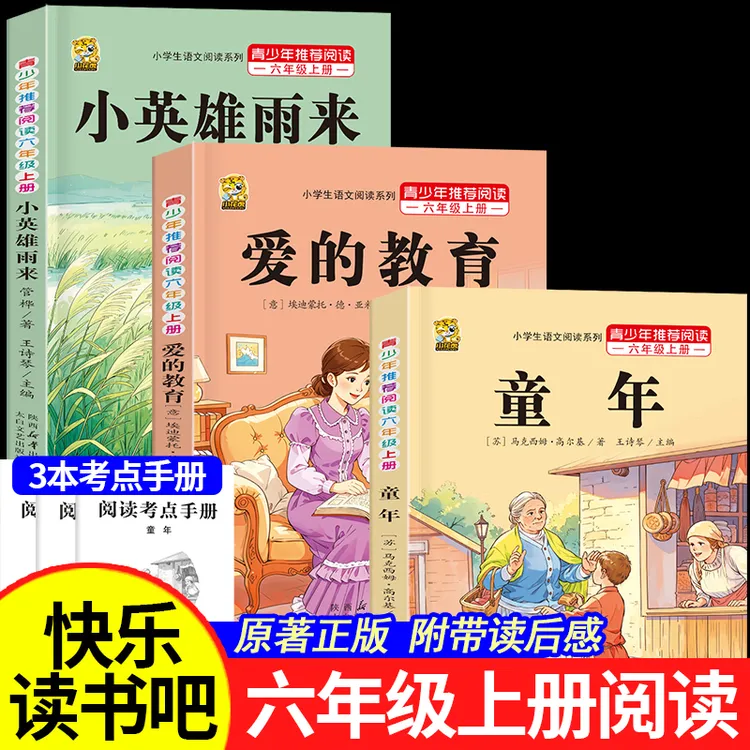 童年六年级上册必读课外书人教版快乐读书吧爱的教育小英雄雨来