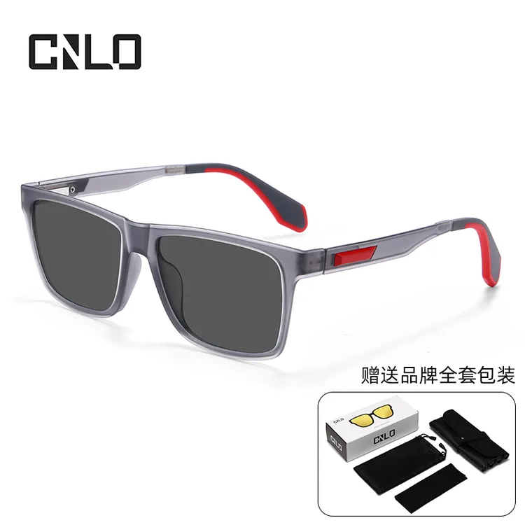 CNLO【Delyar】专属原版运动款超轻中框复古半框黑框偏光太阳镜墨镜商品图
