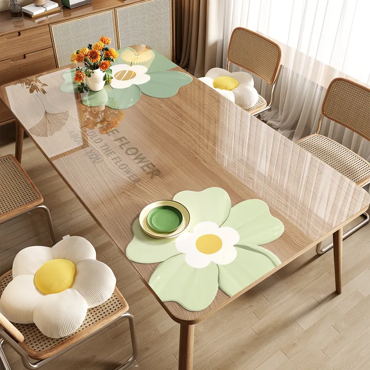 软玻璃桌垫加厚防油防水防烫免洗PVC桌布可裁剪水晶板透明餐桌垫