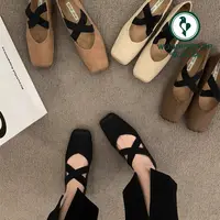 啄木鸟法式复古新中式单鞋配裙子玛丽珍鞋芭蕾舞鞋女鞋子平底鞋