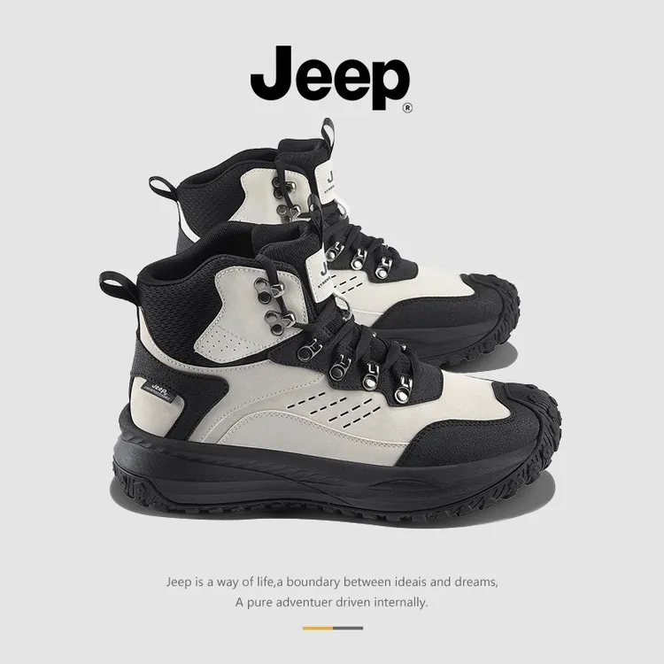 jeep吉普官方旗舰店雪地靴男款加绒加厚保暖棉鞋秋冬季运动马丁鞋