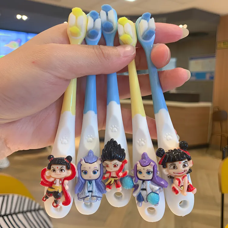 【5支】哪吒敖丙儿童专用软毛牙刷男女孩3-10岁护齿保护牙龈万毛刷