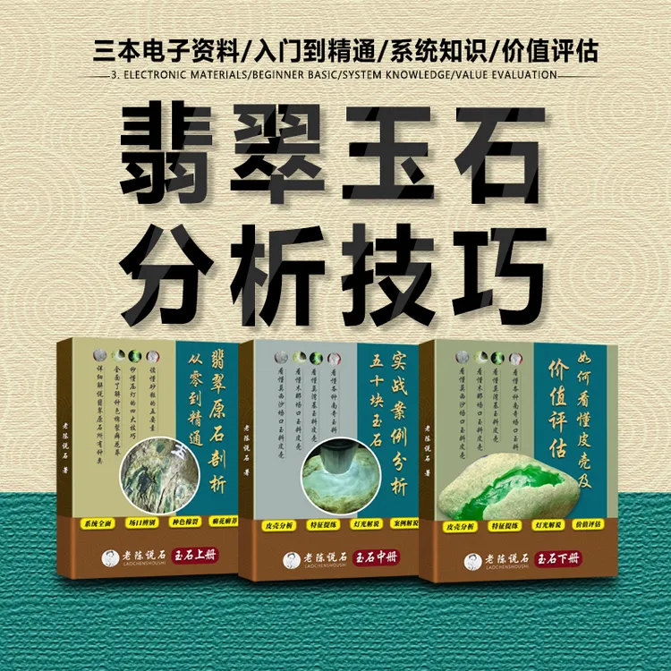 翡翠玉石学习课程资料翡翠原石实战案例分析资料U盘发货