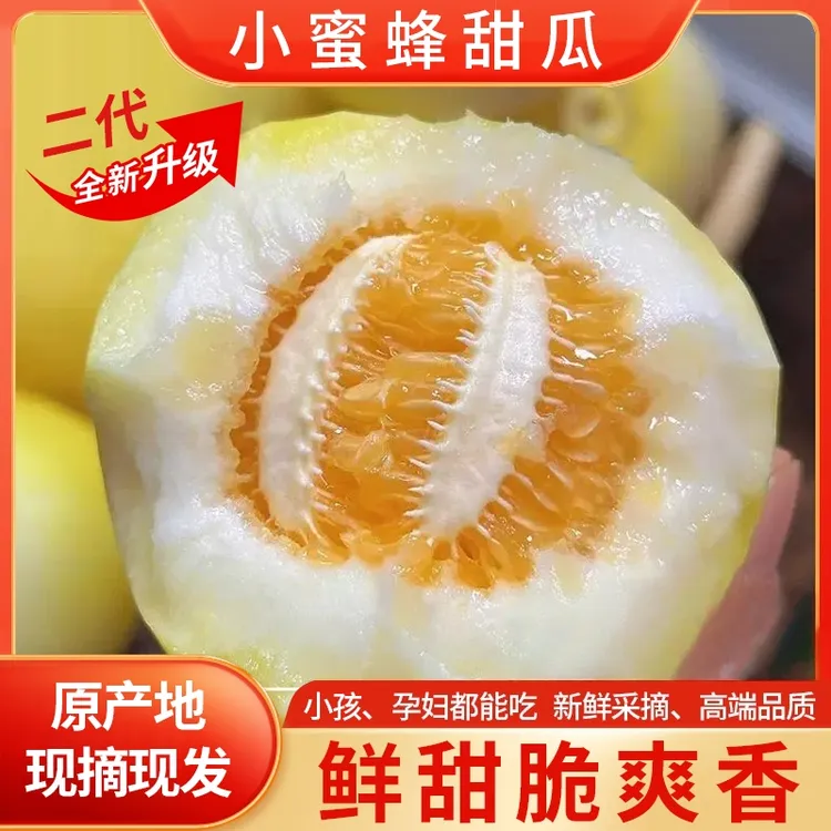 【现摘现发】山东正宗小蜜蜂甜瓜小蜜罐早甜脆新鲜采摘现发脆甜如蜜