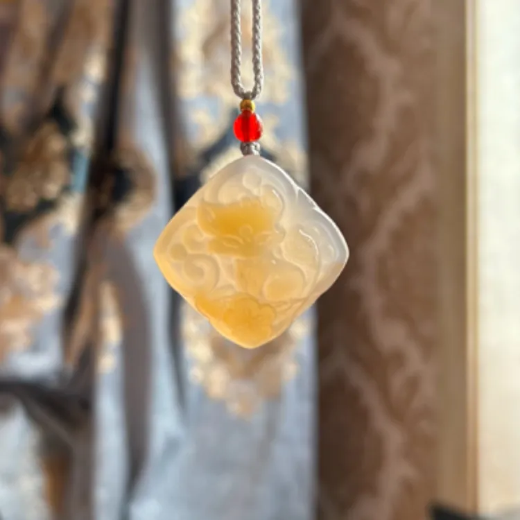 非金属珐琅吊坠 天然小狐狸吊坠灵巧可爱小狐狸吊坠