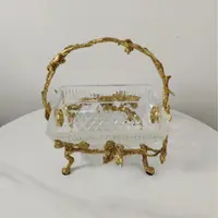 GM181水晶黄铜装饰桌面玄关摆件21*16*21cm