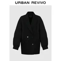 UR2025冬季新款女装复古通勤双排扣西装式羽绒服UWG150130