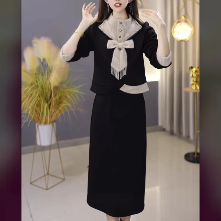 【上衣+半身裙】C1321上衣配半身裙两件套优雅时尚减龄收腰显瘦洋气