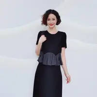 4156 夏季新款赫本风时尚气质洋气假两件连衣裙LY
