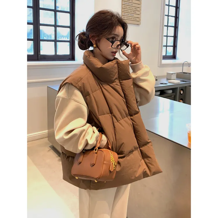 [运费补贴]韩版女士棉马甲外搭秋冬季新款洋气宽松无袖外套上衣