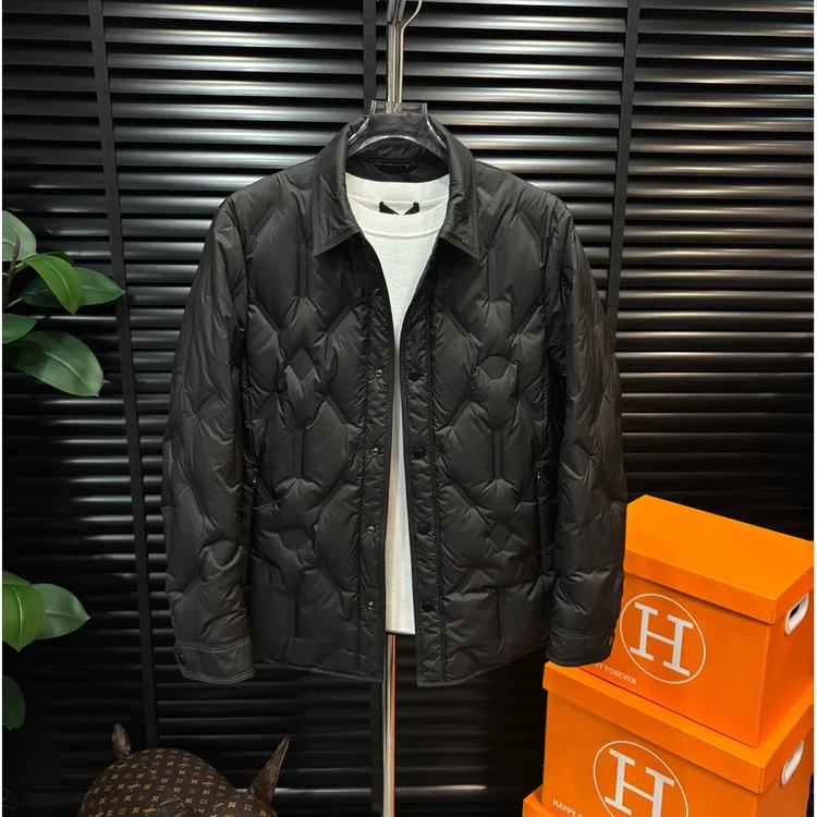 清澈男装轻奢出品H9663QINGCHE2025/高端欧货修身保暖男士羽绒服