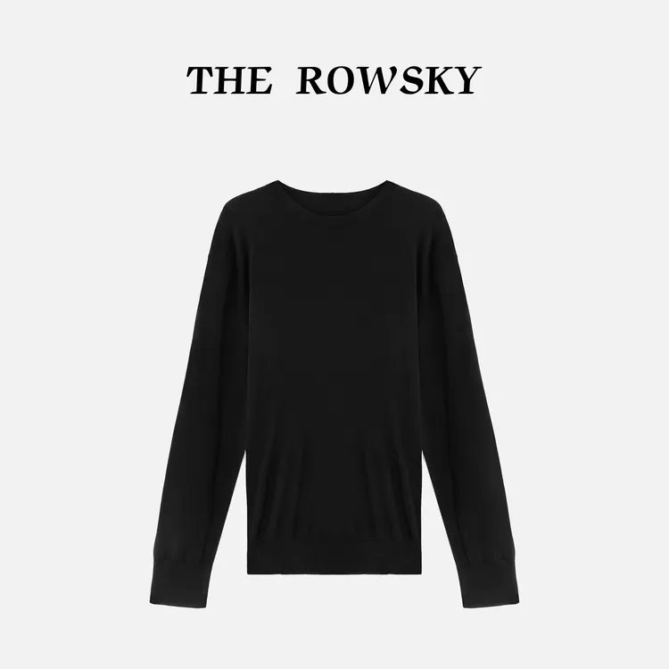 杨圣坤2025新品男士桑蚕丝混纺简约云境针织圆领毛衣SK2591407