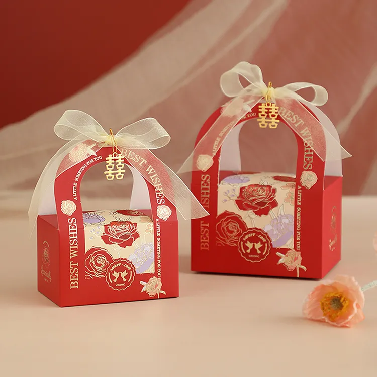 2026新款喜糖礼盒结婚专用喜糖手提袋婚宴糖果伴手礼高级感空盒子