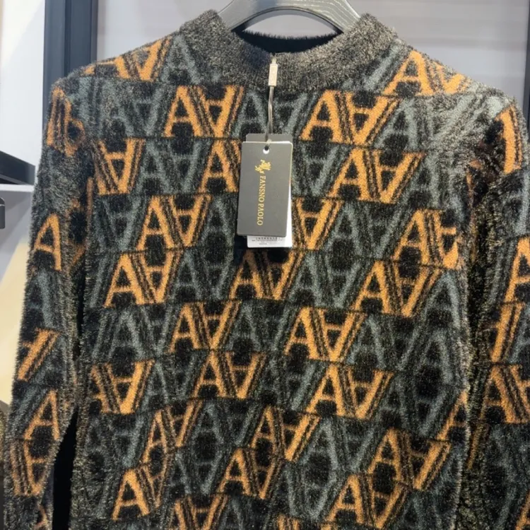 男士冬季天鹅绒毛衣潮流保暖时尚百搭加厚打底衫