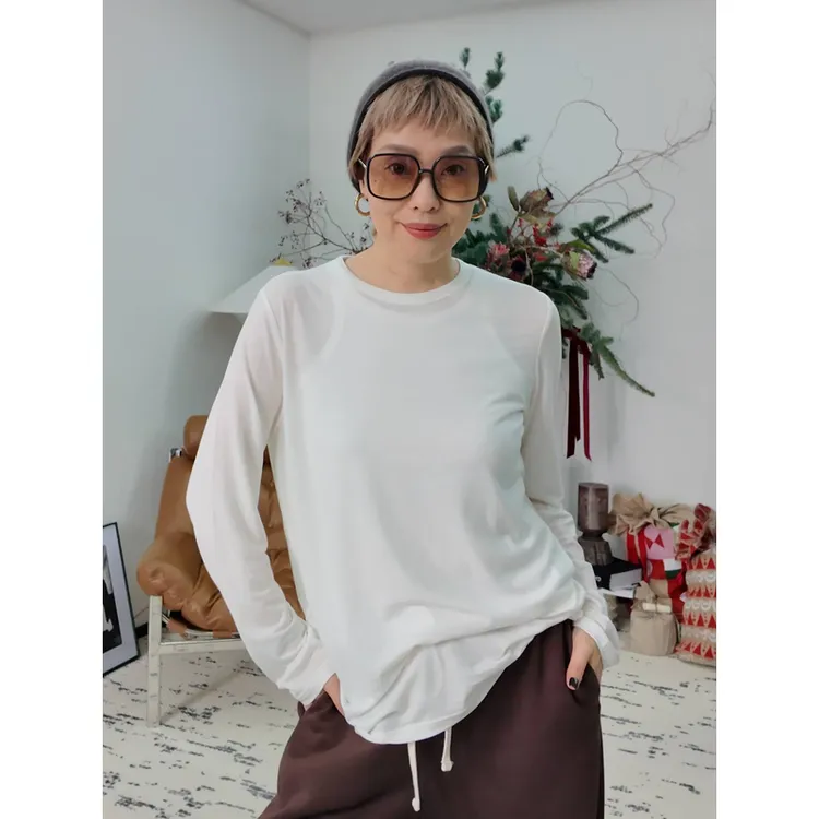 【必入打底系列】LIY奶皮子天丝羊毛打底衫 预售10天