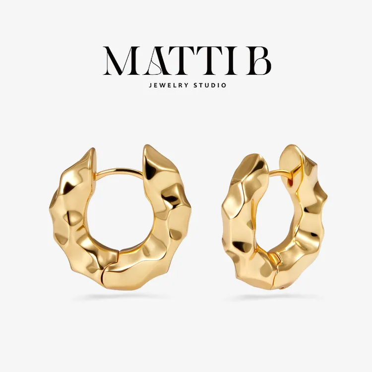 铜合金耳饰 欧美风圈圈耳环女小众设计高级感2024新爆款耳扣1152